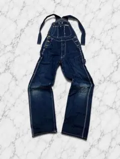 【大谷イチロー様専用】vintage デニムオーバーオール　濃紺　ワークのサムネイル