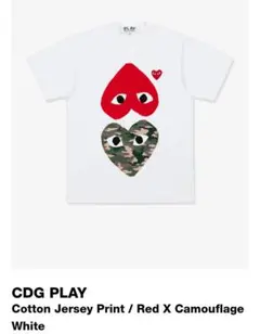 SPLAY COMME des GARÇONS Tシャツ 迷彩赤ハートホワイト - メルカリ