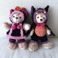 ダッフィー シェリーメイ ぬいば セット ハロウィン 黒猫 コウモリ TDS