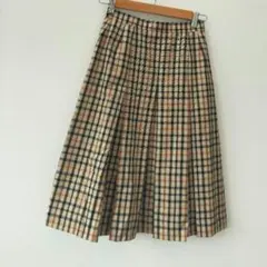 ​DAKS LONDON ダックス チェック柄 プリーツスカート ひざ丈 Mのサムネイル