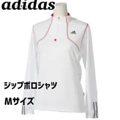 adidas アディダス　レディース　テニス　ゴルフ　ジップポロシャツ　Mサイズ
