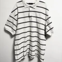 DRIES VAN NOTEN ボーダー柄 ハーフボタン ハイゲージ ポロシャツ