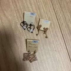 ピアスセット ハート型とリボン