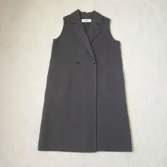 【未使用タグ付】ソージュ ウールリバーロングジレ ベスト 千鳥格子 未使用タグ付】ソージュ ウールリバーロングジレ ベスト 千鳥格