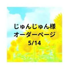 じゅんじゅん様　オーダーページ　5/14