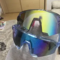 スポーツ用サングラス 青色 ミラー加工