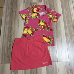 ルコックスポルティフ フルーツ柄シャツとバラディーゾのスカートのセット L
