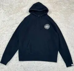 AND SUNS パーカー 刺繍ロゴ 黒 L