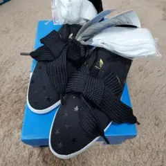 新品タグ付き✨adidas SLEEK LO W 黒 リボン 23.5 - メルカリ