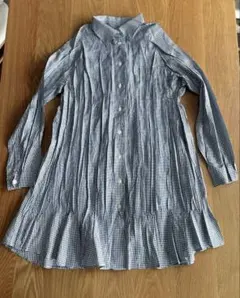 PLEATS PLEASE ISSEYMIYAKE ギンガムチェックロングシャツのサムネイル
