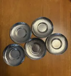 金属製 茶托 5枚セット シルバー