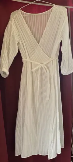 GU カシュクールガウン　シャツワンピ　ホワイト