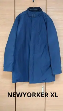 ネイビー ステンカラーコート