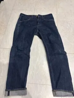 ダークブルー ストレートジーンズ 5ポケット