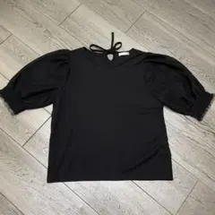 コルザ/ブラック パフスリーブ シャツ/S