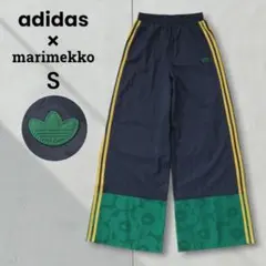 希少★adidas marimekko マリメッコ ワイドフレアトラックパンツS