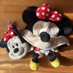 ミニーマウス キャップ カチューシャ コインポーチ ぬいぐるみ 2点セット