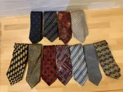 N0122-16★LANVIN ネクタイ PARIS SILK 古着 11本