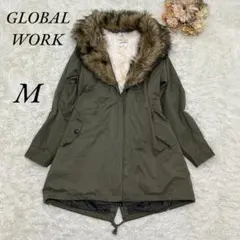 《グローバルワーク》モッズコート/ファー付き/ボアライナー取り外し可能/M