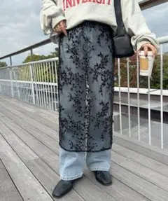 スパンコールレースラップスカート DISCOAT 新品