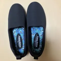 パンジー スリッポン　シューズ　Lサイズ(24cm〜24.5cm ) 黒