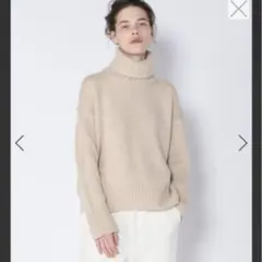 ギャルリーヴィー　ファインウール タートルネック ニットプルオーバー　S