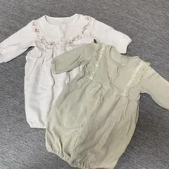 ツーウェイ ドレスオール 3点セット バースデイ　ママラク ミリミリ ロンパース