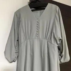 Green label relaxing 七分袖ワンピース