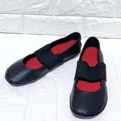 CAMPER カンペール ライトニナ 38 フラットシューズ レザー ブラックのサムネイル
