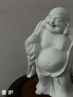 【美品★送料込】七福神・布袋様：香炉 縁起物（陶器）