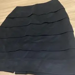 ノーリーズ　黒　ティアードスカート