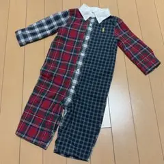 【試着のみ】Ralph Lauren ラルフローレン チェック ロンパース 6M