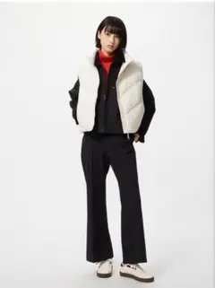 UNIQLO スマートフレアパンツ ブラック XXL 丈長め