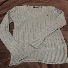 Polo Ralph Lauren グレー ケーブルニット S 春物