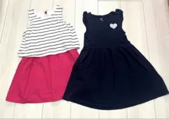 キッズ ノースリーブワンピ2枚組 H&M GLOBAL WORK サイズ120