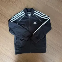 adidas 3本ライン ブラックジャージ 110cm