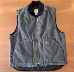 ★carhartt vtg ダックベスト V02 029 L★グレー★フェード