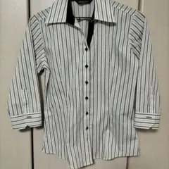 ♥激安美品ストライプ七分袖ワイシャツ