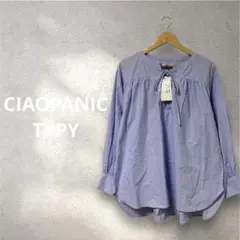 【新品タグ付】CIAOPANIC TYPY ギャザー レースアップ ブラウス