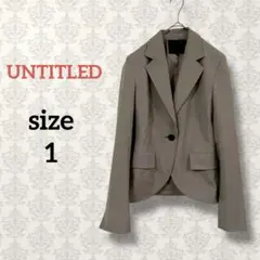 アンタイトル【1】テーラードジャケット ベージュ系 オフィスカジュアル 無地