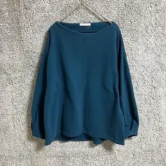 ノースオブジェクトプチ　L　ボートネック長袖カットソー　タック袖　ナチュラル系