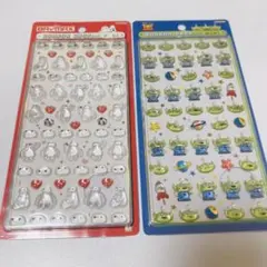 新品☆正規品ディズニーボンボンドロップシールミニ2種セットベイマックスエイリアン