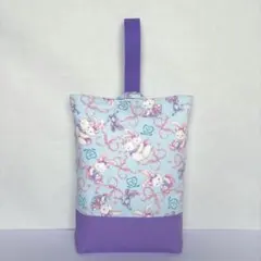 上履き入れ上靴袋シューズバッグ　ハンドメイド　入園入学　136 うさぎ柄