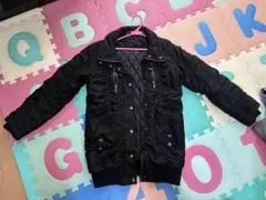 レディース　黒ジャケット Mサイズ　ジャンバー　ボタン付き