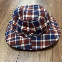 montbell チェック帽子
