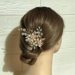 ヘッドドレス パール ビジュー クリップタイプで安定感抜群 ウェディング 成人式