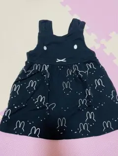 グラニフ/ミッフィー 黒ワンピース90