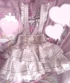 LIZLISA はしごりぼんギンガムティアードスカパン