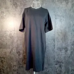 ✨UNIQLO✨ユニクロ♡半袖カットソーワンピース♡ゆったり♡濃グレー(L)