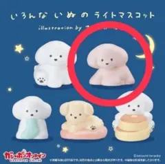 未開封　てらおかなつみ　ガチャガチャ　おさんぽいぬ　フィギュア　ライト
